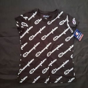 Champion girls tee size 7/L Black and White